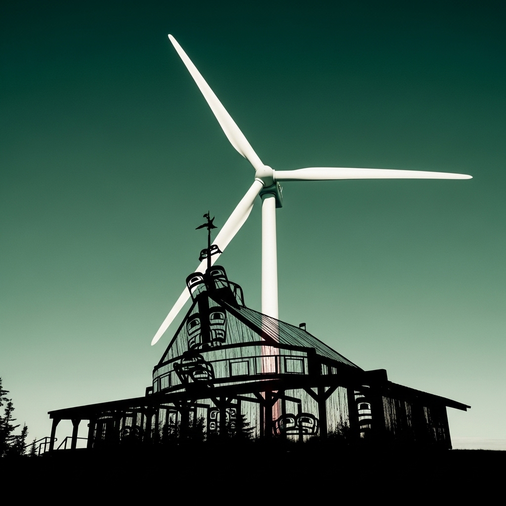 A conceptual map of Haida Gwaii glowing gold, illustrating the Haida Nation Recognition Act model of negotiated title versus the traditional Section 35 litigation process.